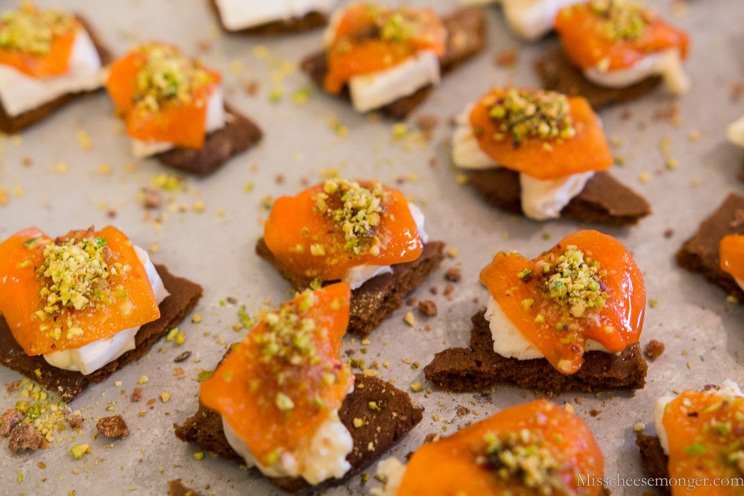 Alex Ourieff from Vagabond Cheese: Cowgirl Creamery Mt. Tam, pickled persimmon, pistachio, gingerbread.