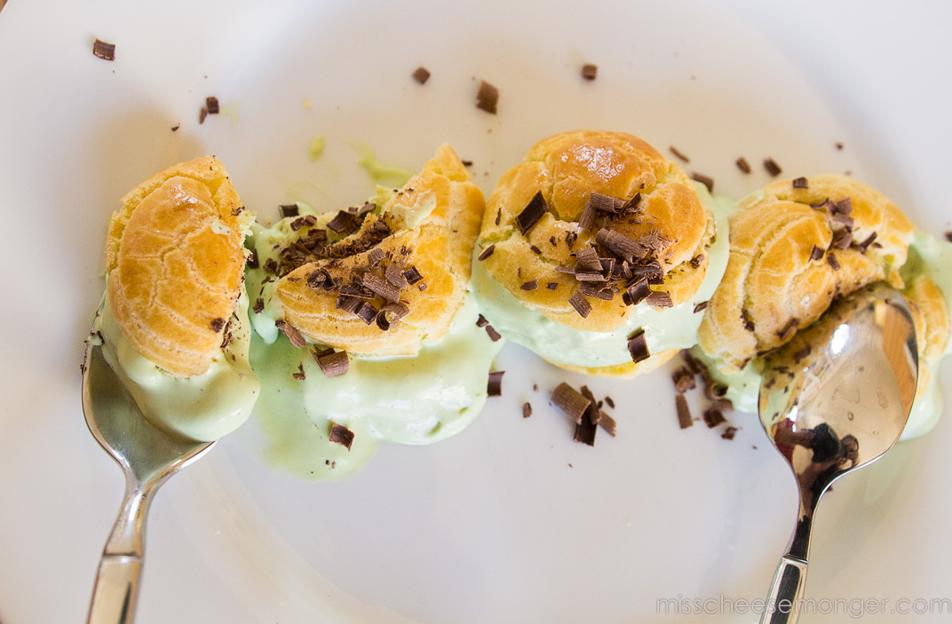 Recipe: Profiteroles with Matcha Green Tea Vanilla Ice Cream.