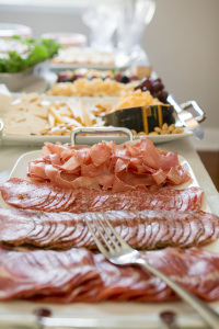 Other foods that go well with cheese, like charcuterie, disappear quickly!
