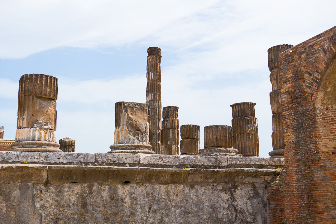 At the forum of Pompeii.