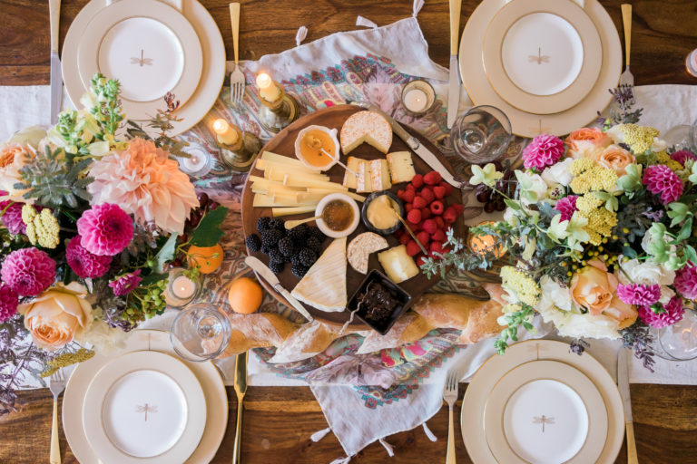 Host an Elegant Cheese Party: 3 Tips to Creating a Beautiful Table + Ambiance For Your Guests. With Petals of Love Floral Studio. By Vero Kherian for misscheesemonger.com.