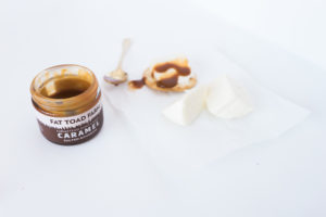 A cheese and caramel pairing with Fat Toad Farm + a sweepstakes! By Vero Kherian for misscheesemonger.com.