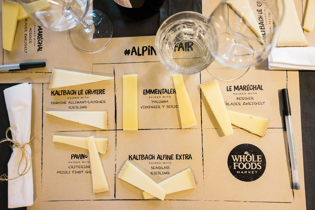 Alpine cheese tasting with Whole Foods and Sur La Table on misscheesemonger.com. By Vero Kherian.