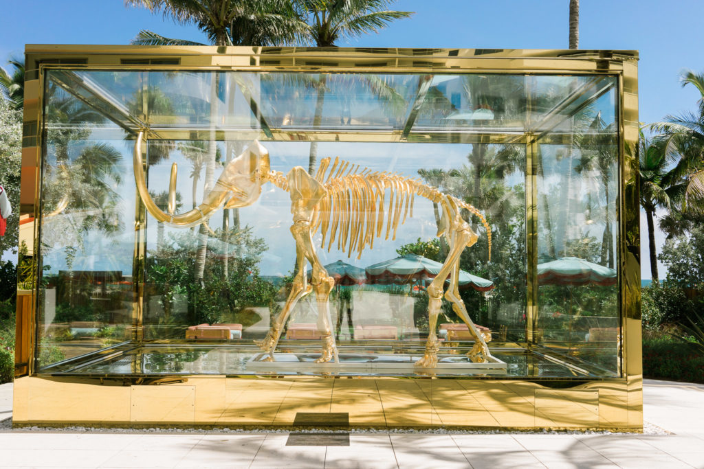 Oh look, a gilded woolly mammoth. At Faena. Travels in Miami Beach, Florida. By Vero Kherian for misscheesemonger.com.