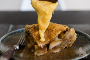 Celebrate Pi Day with apple pie and cheddar cheese. By Vero Kherian for misscheesemonger.com.